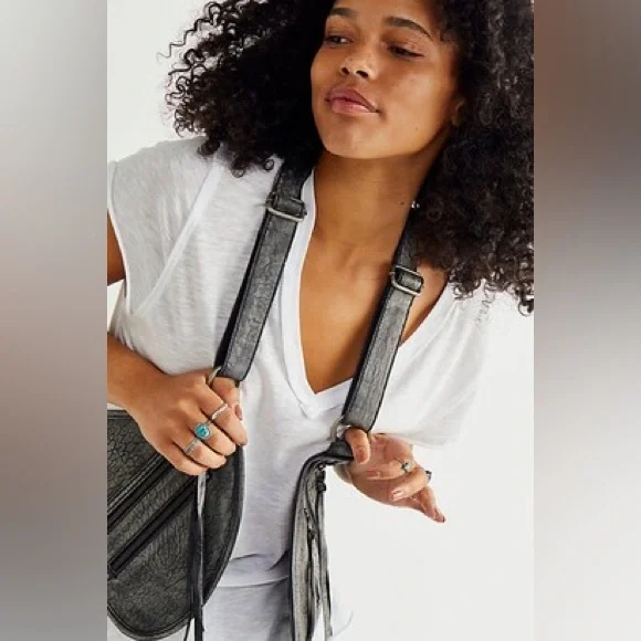 Free People Olympia Leather Vest in Washed Black - Picture 9 of 10